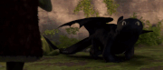 TOOTHLESS is cautios to approach Hiccup.gif