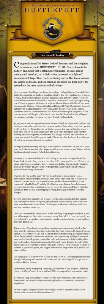 HufflepuffBegrüßungsbotschaft