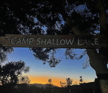 Camp Shallow Lake Sign