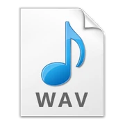 The icon of a WAV audio file.