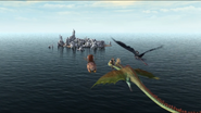 Dragon Riders fly to island