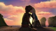 Astrid and Hiccup kissing Blindsided 2