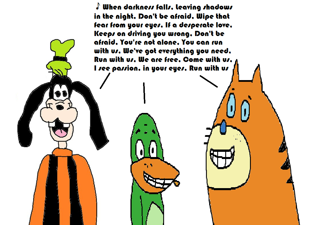 Goofy Pretty Boy And Mr Jolly Singing Run With Us Deviantart Stuff Hub Ideas Wiki Fandom