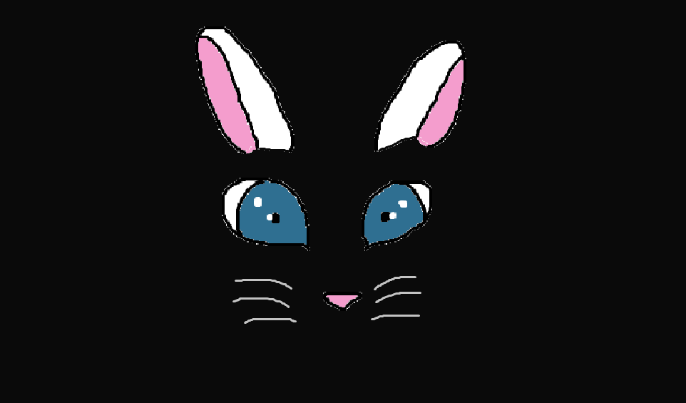 Cartoon Vector Stock of a cute anime bunny face and eyes in the dark of the  black background (art STUFF) | Hub Ideas Wiki | Fandom