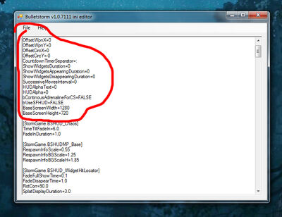 Bulletstorm Ini-editor