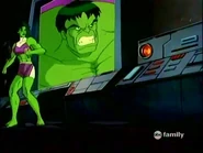 She-Hulk preparing to kick
