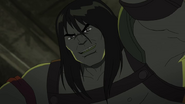 Skaar with an weapon