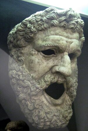 Mask from Melpomene statue