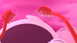  being brushed by her sundews after issuing a command