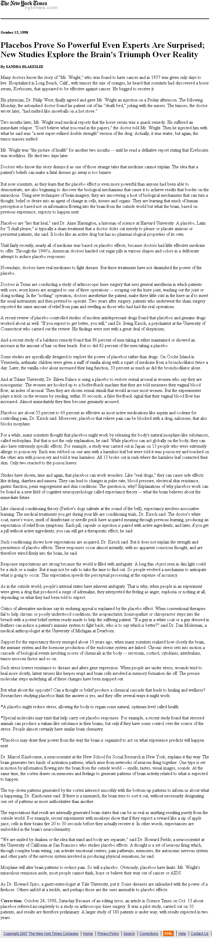 New York Times article