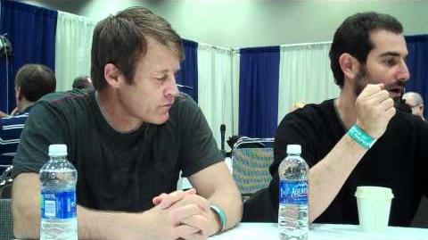 Mark Valley (Christopher Chance) and Matt Miller of Human Target at WonderCon 2011