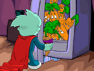 Pajama Sam and Carrot freeing the captured carrots.