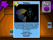 A trading card of Darkness