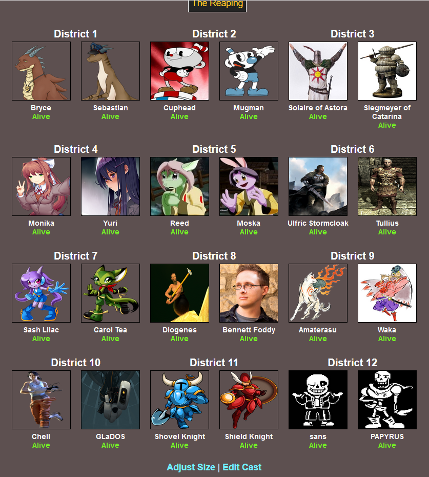 MLG Battle, Hunger Games Simulator