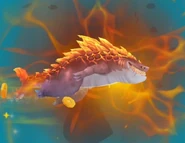 Magmajira's firery aura.