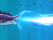 Sharkjira unleashes his Atomic breath