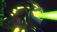 Behellmouth releases a beam towards Magmajira's direction.