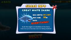 Great White Shark, Hungry Shark Wiki