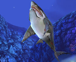 hungry shark evolution enemy megalodon location