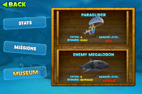 hungry shark evolution enemy megalodon location