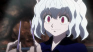 Neferpitou holding a Chimera Ant's antennae