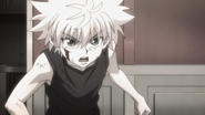 Killua during his training with Biscuit