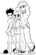 The difference in height between Gon, Killua, and Zushi