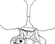 Kite explaining how to use a camera for discovering new species to Gon and Killua