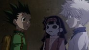 Killua and Nanika thank Gon