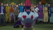 The other candidates are shocked by what Hisoka did