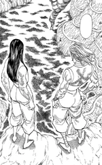 Hisoka and Illumi watching the crash together