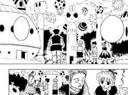 Chap 151 - Gon, Killua, and Biscuit trading Leave cards for specified slot cards