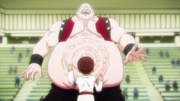 Zushi uses martial arts to score a flawless knockout against a giant weighing over 200 kilograms