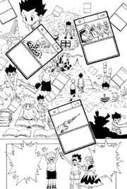 Chap 151 - Gon, Killua, and Biscuit reaching 50 specified slot cards