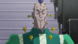 Illumi's entry as his Gittarackur disguise