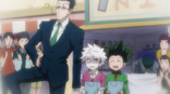 Leorio le compra celulares a Gon y Killua