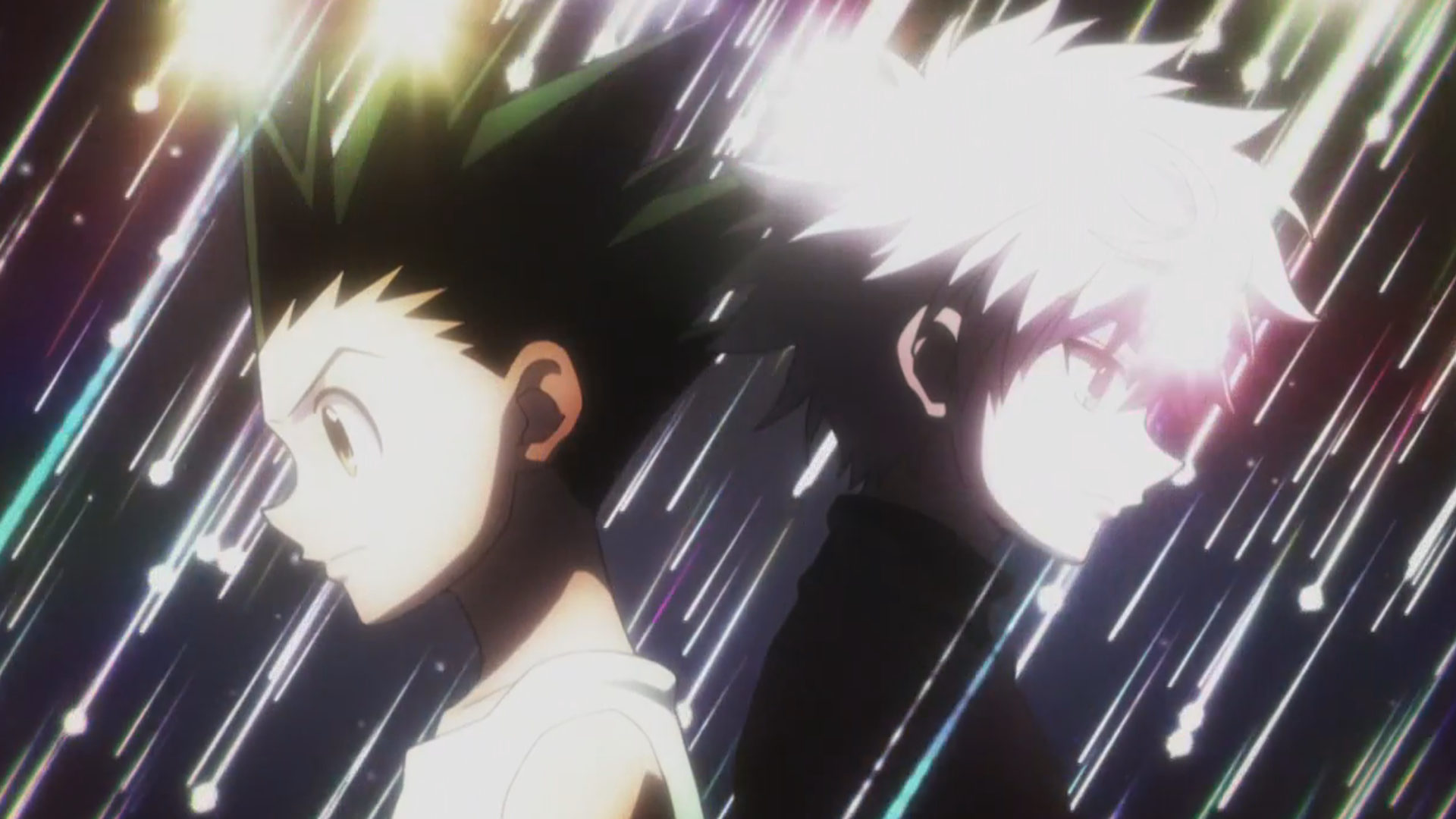 Killua gon, hunter x hunter, stars, anime, duo, HD wallpaper