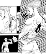 Chap 119 - Hisoka revealing his fake tattoo to Chrollo