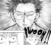 Chap 46 - Wing directing his Ren toward Killua