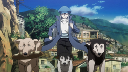 Young kite stealing with some animals