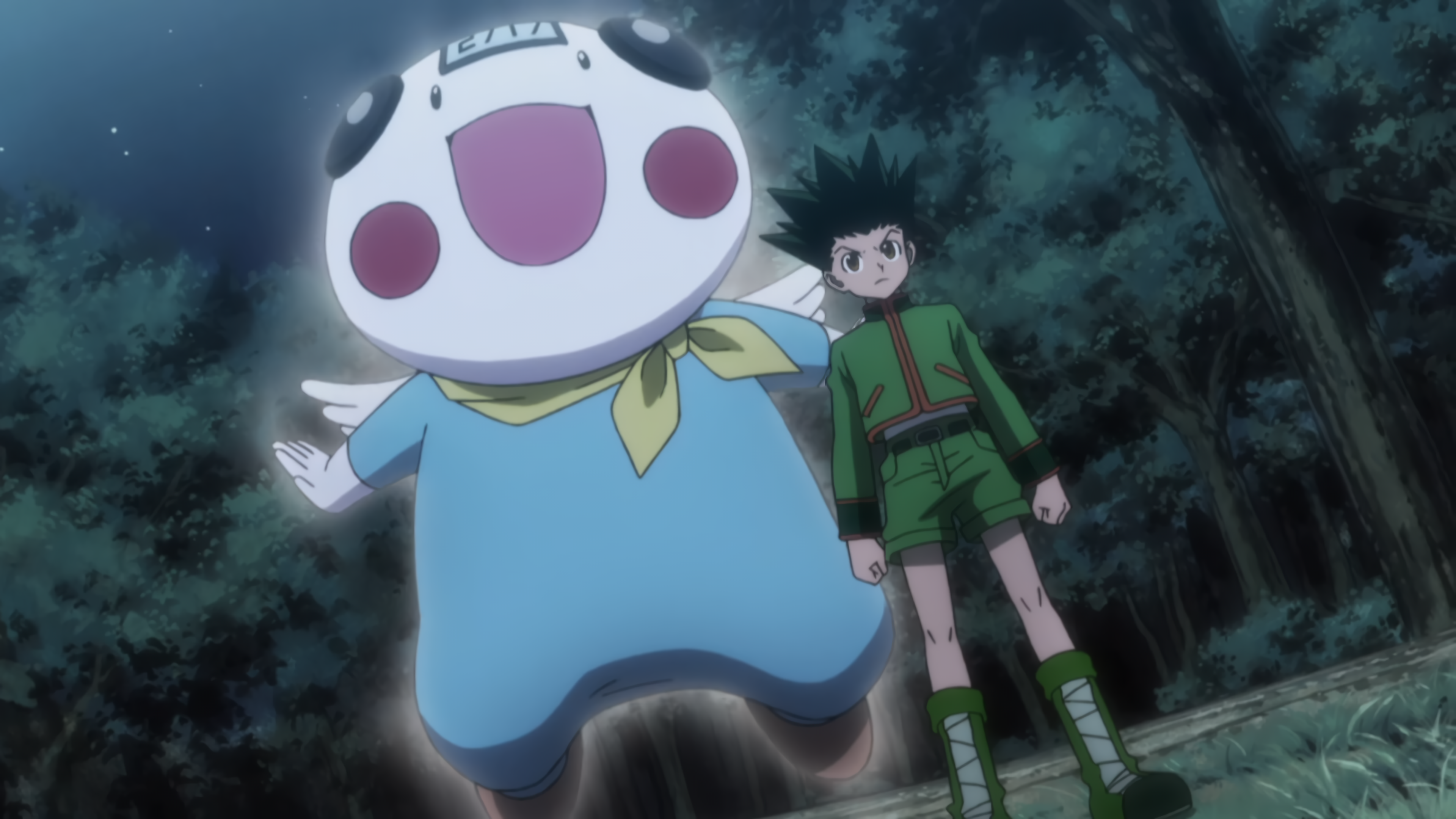 In HxH S5 E17, why did Knuckle's apr dissapeared from Gon's