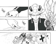 Chap 250 - Pitou using Doctor Blythe to heal Meruem's arm