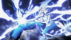 Killua attacks Youpi with his whirlwind