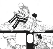 Chap 1 - Kite telling Gon about Ging.png (2.95 MB) Kite tells young Gon about Ging