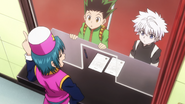 HxH2011 EP29 Gon and Killua at the 200th floor reception