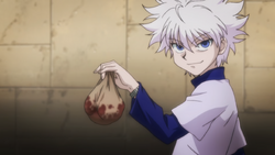 HxH2011 EP11 Killua holding Johness's heart