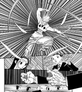 Chap 327 - Gotoh using his coins against Hisoka's cards