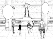 Menthuthuyoupi along with the other royal guards and Meruem took control of East Gorteau's Palace