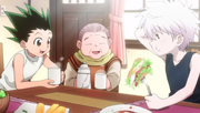 Gon y Killua comiendo