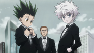 Gon, Zepile and Killua go to the auction